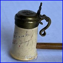 RARE Guter Trunk Macht Alte Jung stein smoking tobacco pipe collectable German