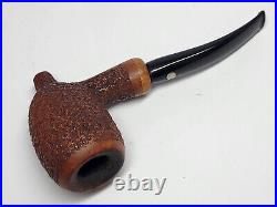 Rare MASTRO DE PAJA with Foot Pesaro OB Rusticated Hand Made Smoking Pipe with Box