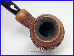 Rare MASTRO DE PAJA with Foot Pesaro OB Rusticated Hand Made Smoking Pipe with Box