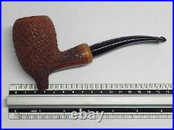 Rare MASTRO DE PAJA with Foot Pesaro OB Rusticated Hand Made Smoking Pipe with Box