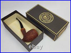 Rare MASTRO DE PAJA with Foot Pesaro OB Rusticated Hand Made Smoking Pipe with Box