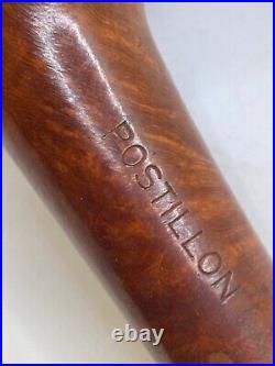 Rare Postillon French Fry Carved Briar Tobacco Pipe W- Twist Stem Nice Gift