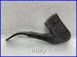 Rare Savinelli Autograph No. 4 Sandblasted Paneled Bent Smoking Tobacco Pipe