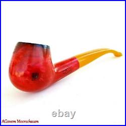 Red Apple Meerschaum Pipe, Carved Pipe, Tobacco Smoking Pipa, Estate Pipe, AGM756