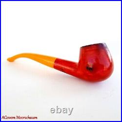 Red Apple Meerschaum Pipe, Carved Pipe, Tobacco Smoking Pipa, Estate Pipe, AGM756