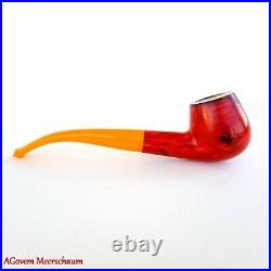 Red Apple Meerschaum Pipe, Carved Pipe, Tobacco Smoking Pipa, Estate Pipe, AGM756