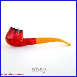 Red Apple Meerschaum Pipe, Carved Pipe, Tobacco Smoking Pipa, Estate Pipe, AGM756