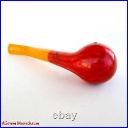 Red Apple Meerschaum Pipe, Carved Pipe, Tobacco Smoking Pipa, Estate Pipe, AGM756