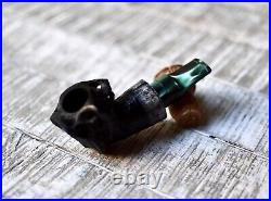 Revers Calabash Smoking Pipe Green Color Horn Alex L Pipe