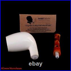 Rustik Billard Meerschaum Pipe, Estate Pipes, Smoking Pipe, Tobacco Pipa, AGM744