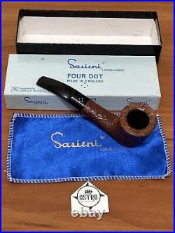 Sasieni, 4 Dot Ruff Root Light, Group 7, Rusticated Dublin, Vintage Estate Pipe