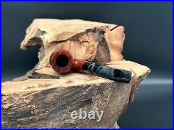 Savinelli De Luxe Milano 614 Smooth Finish Bent Billiard Shaped Smoking Pipe