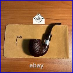 Savinelli, Silver, #614, Rusticated Billiard, Silver Band, Vintage Estate Pipe