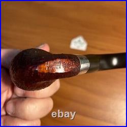 Savinelli, Silver, #614, Rusticated Billiard, Silver Band, Vintage Estate Pipe