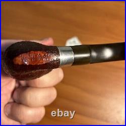 Savinelli, Silver, #614, Rusticated Billiard, Silver Band, Vintage Estate Pipe