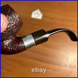 Savinelli, Silver, #614, Rusticated Billiard, Silver Band, Vintage Estate Pipe