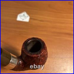 Savinelli, Silver, #614, Rusticated Billiard, Silver Band, Vintage Estate Pipe