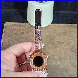 Sean Reum Sandblasted Lovat with Striped Acrylic Accent Tobacco Smoking Pipe