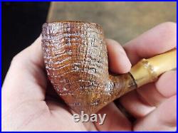 Smio Satou Bamboo-shank Churchwarden Pickaxe Tobacco Smoking Pipe