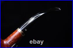 Smoked ONCE BENT APPLE VINTAGE EHRLICH SELECT ESTATE PIPE 14K GOLD SOLID BAND