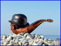 Stan Laurel Briar Wood Portrait Tobacco Smoking Pipe Bust Hollywood Oguz Simsek