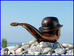 Stan Laurel Briar Wood Portrait Tobacco Smoking Pipe Bust Hollywood Oguz Simsek