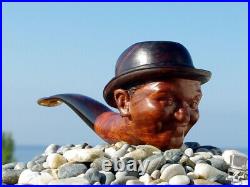 Stan Laurel Briar Wood Portrait Tobacco Smoking Pipe Bust Hollywood Oguz Simsek