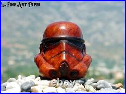 Stormtrooper Helmet Briar Wood Tobacco Pipe Bust M-075d by Oguz Simsek