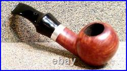 TAO & ILSTED Collaboration Bent Apple #5 withSilver Band Smoking Estate Pipe