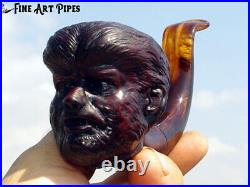 The Wolf Man (Lon Chaney Jr.) Briar Wood Tobacco Smoking Pipe M-816 Oguz Simsek