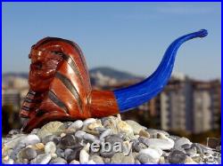 Tobacco Briar Wood Smoking Pipe Bust of Eddie Pharaoh Iron Maiden by Oguz Simsek