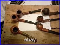 Tobacco pipes Vintage Estate lot, 15 Pipes, 2 Stands, 4 Empty Cans