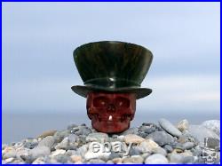 Top Hat Skull Baron Samedi Briar Wood Tobacco Smoking Pipe by Oguz Simsek