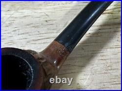 Two Vintage Tobacco Pipes Smoking Italy imported Briar Carved Cowboy Prince