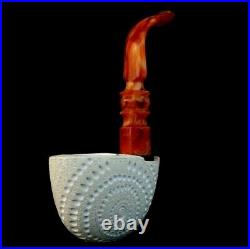 VEST POCKET Block Meerschaum Pipe, Smoking Tobacco Estate Pocket Pipe AGM-879