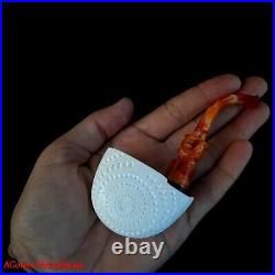 VEST POCKET Block Meerschaum Pipe, Smoking Tobacco Estate Pocket Pipe AGM-879