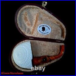 VEST POCKET Block Meerschaum Pipe, Smoking Tobacco Estate Pocket Pipe AGM-879