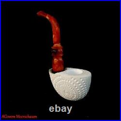 VEST POCKET Block Meerschaum Pipe, Smoking Tobacco Estate Pocket Pipe AGM-879