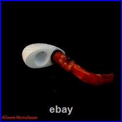 VEST POCKET Block Meerschaum Pipe, Smoking Tobacco Estate Pocket Pipe AGM-879