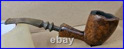 VINTAGE KRONA Danish Style Estate Tobacco Smoking Pipe Smoked Burl i