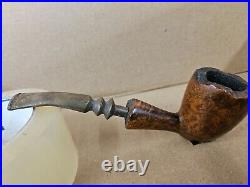 VINTAGE KRONA Danish Style Estate Tobacco Smoking Pipe Smoked Burl i