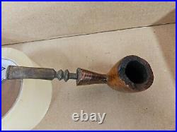 VINTAGE KRONA Danish Style Estate Tobacco Smoking Pipe Smoked Burl i