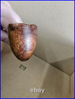 VINTAGE KRONA Danish Style Estate Tobacco Smoking Pipe Smoked Burl i