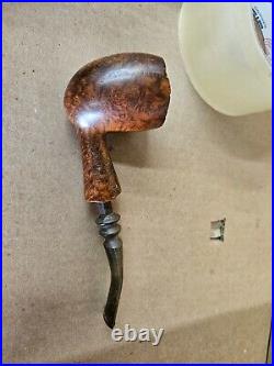 VINTAGE KRONA Danish Style Estate Tobacco Smoking Pipe Smoked Burl i