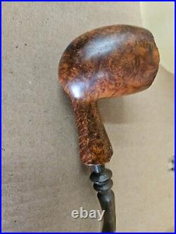 VINTAGE KRONA Danish Style Estate Tobacco Smoking Pipe Smoked Burl i