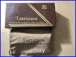 VINTAGE L'ARTIGIANO TOBACCO SMOKING PIPE MADE IN ITALY withBOX & POUCH NICE