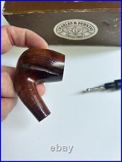 VTG Charles B. Perkins Imported Briar Wood Pipe Made In Italy NOS Never Smoked