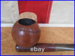 Vintage 1930s Slugger Estate Briar Smoking Pipe Figural Baseball Tobacco Nice