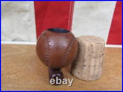 Vintage 1930s Slugger Estate Briar Smoking Pipe Figural Baseball Tobacco Nice