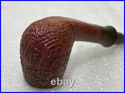 Vintage 1986 Dunhill Red Bark No. 5102 BS Rusticated Bent Smoking Tobacco Pipe